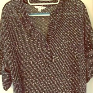 Sheer Navy Blouse SALE CAbi # 239 Shirt Swiss Top